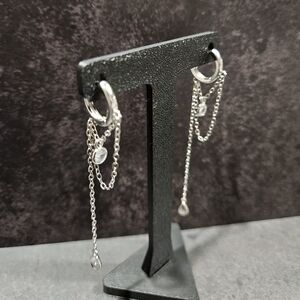 Handcuff Earrings/ Silver Tone